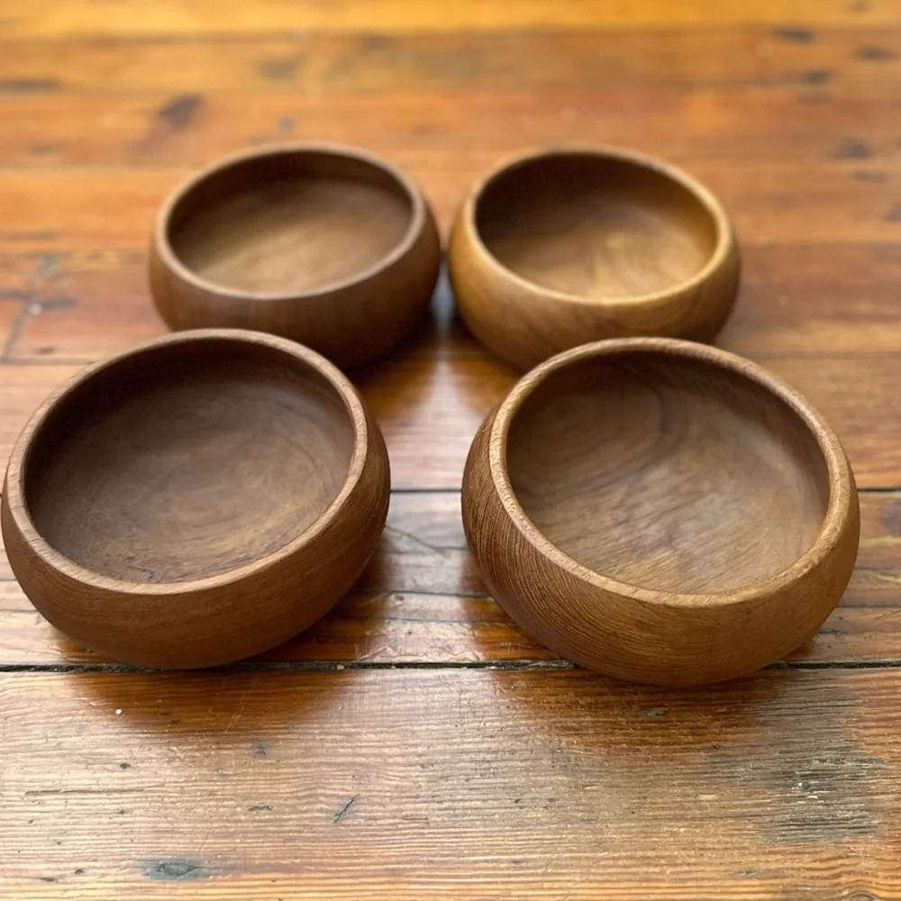 NWT Vintage Goodwood Thailand Genuine Teak bowls Set of 4
